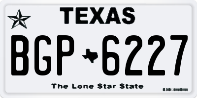 TX license plate BGP6227