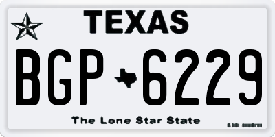 TX license plate BGP6229