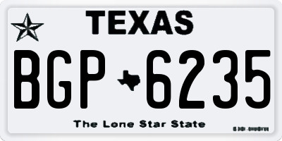 TX license plate BGP6235