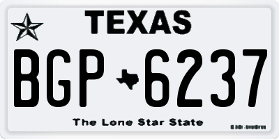 TX license plate BGP6237