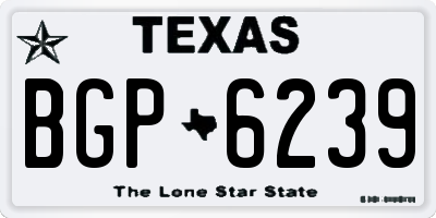 TX license plate BGP6239