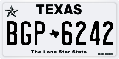 TX license plate BGP6242