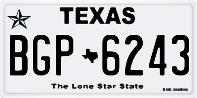 TX license plate BGP6243