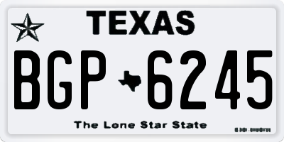 TX license plate BGP6245