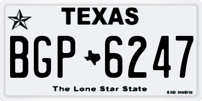 TX license plate BGP6247