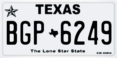 TX license plate BGP6249