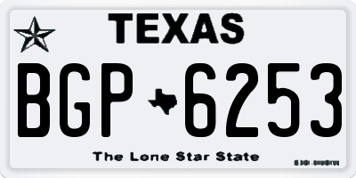 TX license plate BGP6253