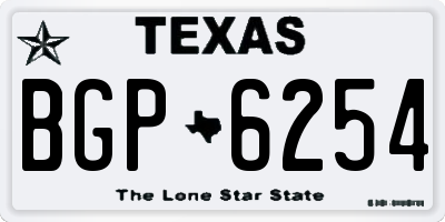 TX license plate BGP6254