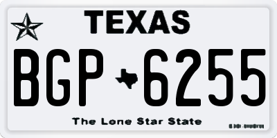 TX license plate BGP6255