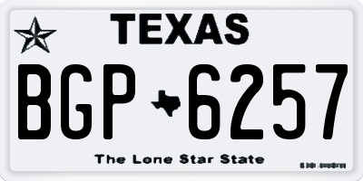 TX license plate BGP6257