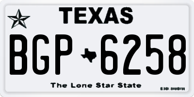 TX license plate BGP6258
