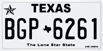 TX license plate BGP6261