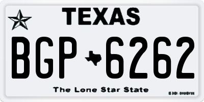 TX license plate BGP6262