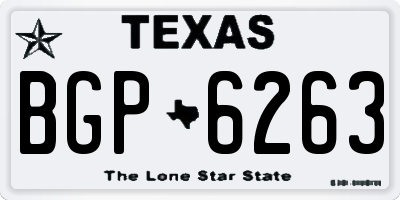TX license plate BGP6263