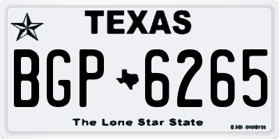 TX license plate BGP6265