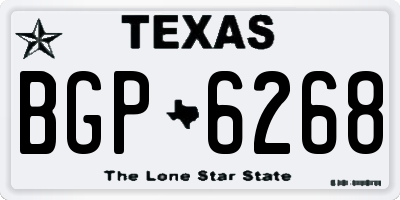 TX license plate BGP6268