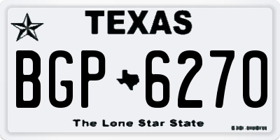 TX license plate BGP6270