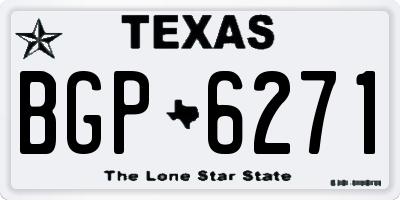 TX license plate BGP6271