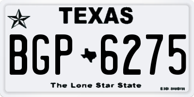TX license plate BGP6275