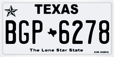 TX license plate BGP6278