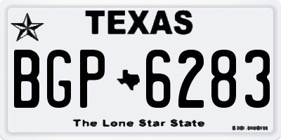 TX license plate BGP6283