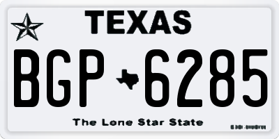 TX license plate BGP6285