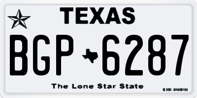 TX license plate BGP6287