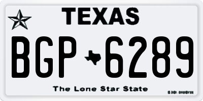 TX license plate BGP6289