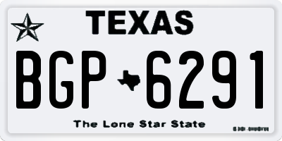 TX license plate BGP6291