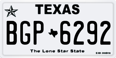 TX license plate BGP6292