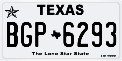 TX license plate BGP6293