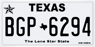TX license plate BGP6294