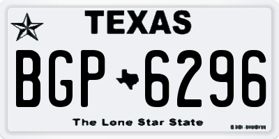 TX license plate BGP6296