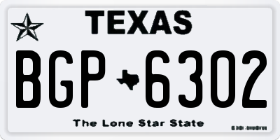 TX license plate BGP6302