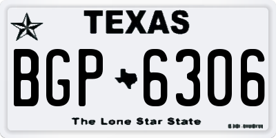 TX license plate BGP6306