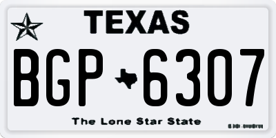 TX license plate BGP6307