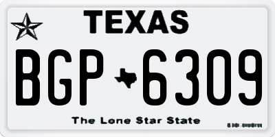 TX license plate BGP6309