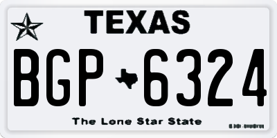 TX license plate BGP6324