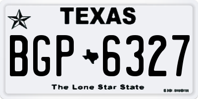 TX license plate BGP6327