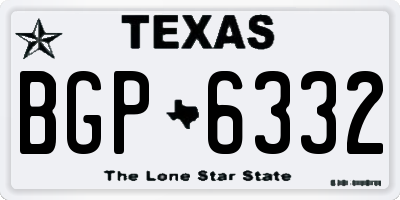 TX license plate BGP6332