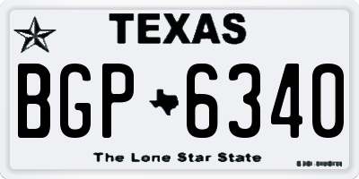 TX license plate BGP6340
