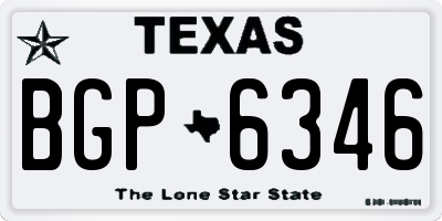 TX license plate BGP6346