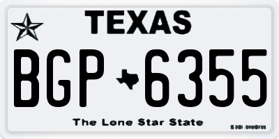 TX license plate BGP6355