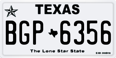 TX license plate BGP6356