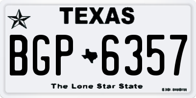 TX license plate BGP6357