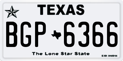 TX license plate BGP6366