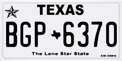 TX license plate BGP6370