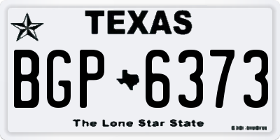 TX license plate BGP6373