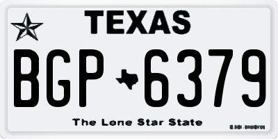 TX license plate BGP6379