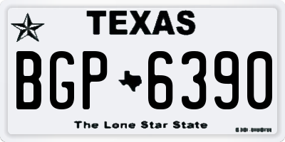 TX license plate BGP6390